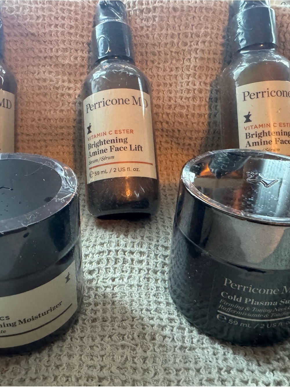 Perricone MD Brightening Amine Face Lift Serum Bottle - Brown and Black